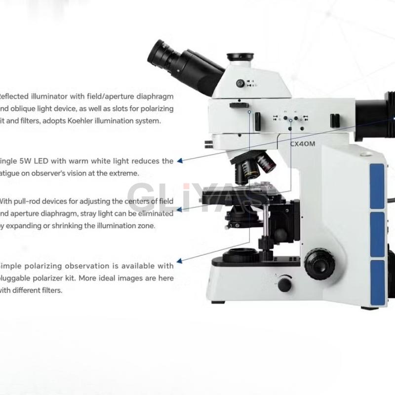 Trinocular Upright Metallurgical Microscope