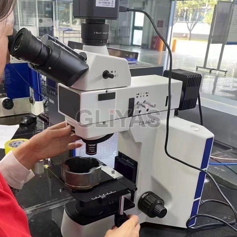 Trinocular Upright Metallurgical Microscope